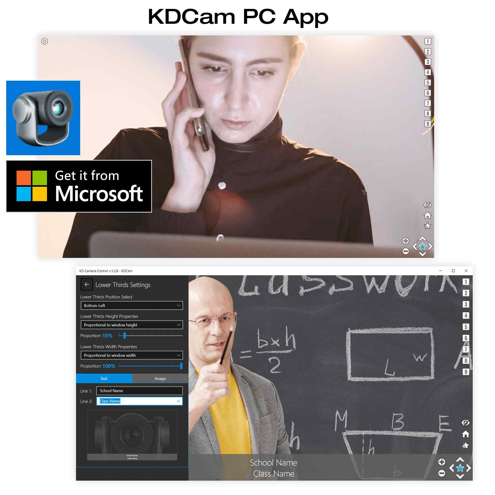 Thumbnail of Example Diagram showing KDCam PC App