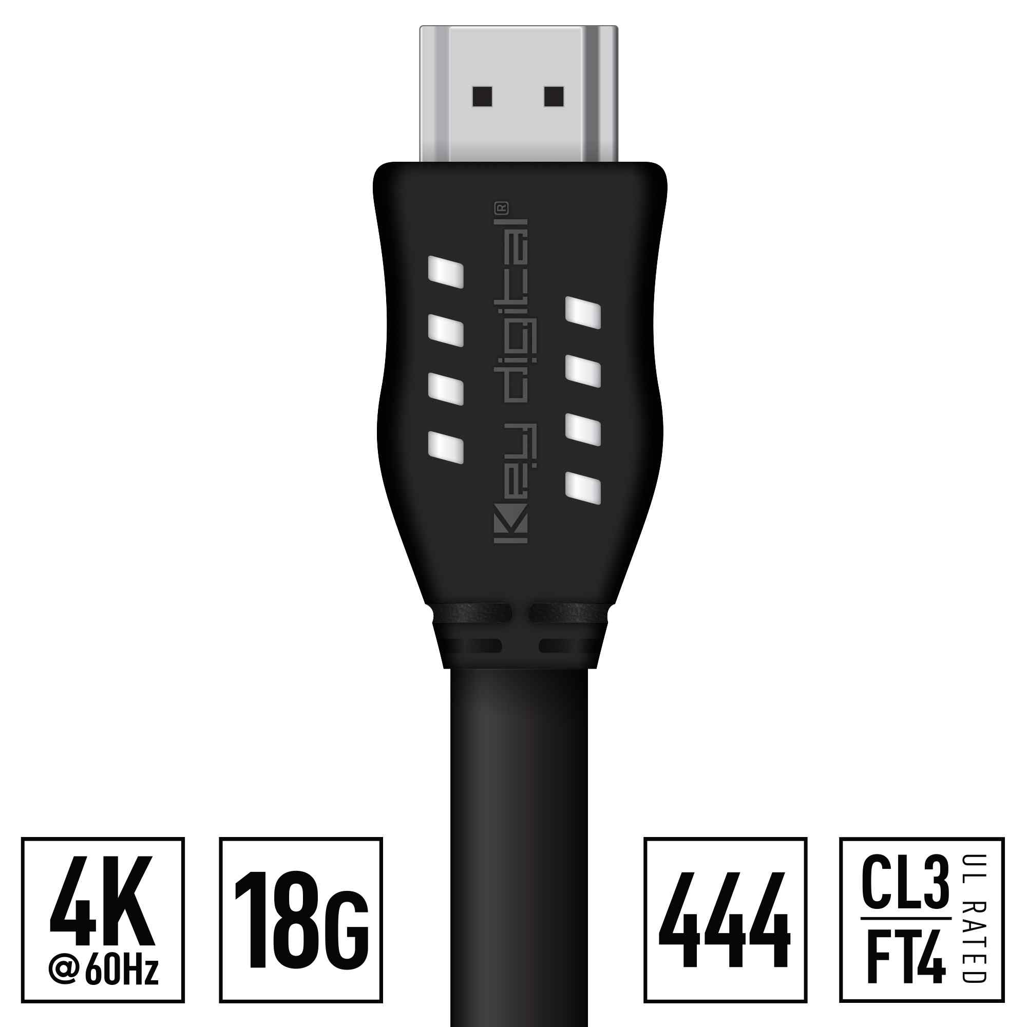 Thumbnail of Key Digital HDMI cable slim front view