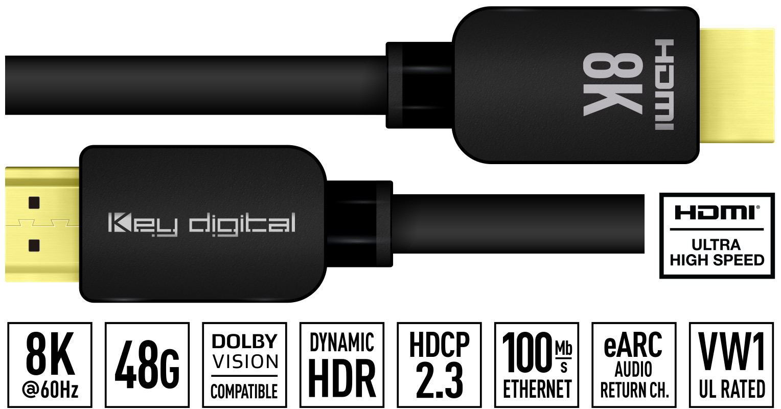 Cable HDMI LED de 3M/10ft, Calidad premium, 8K/60Hz