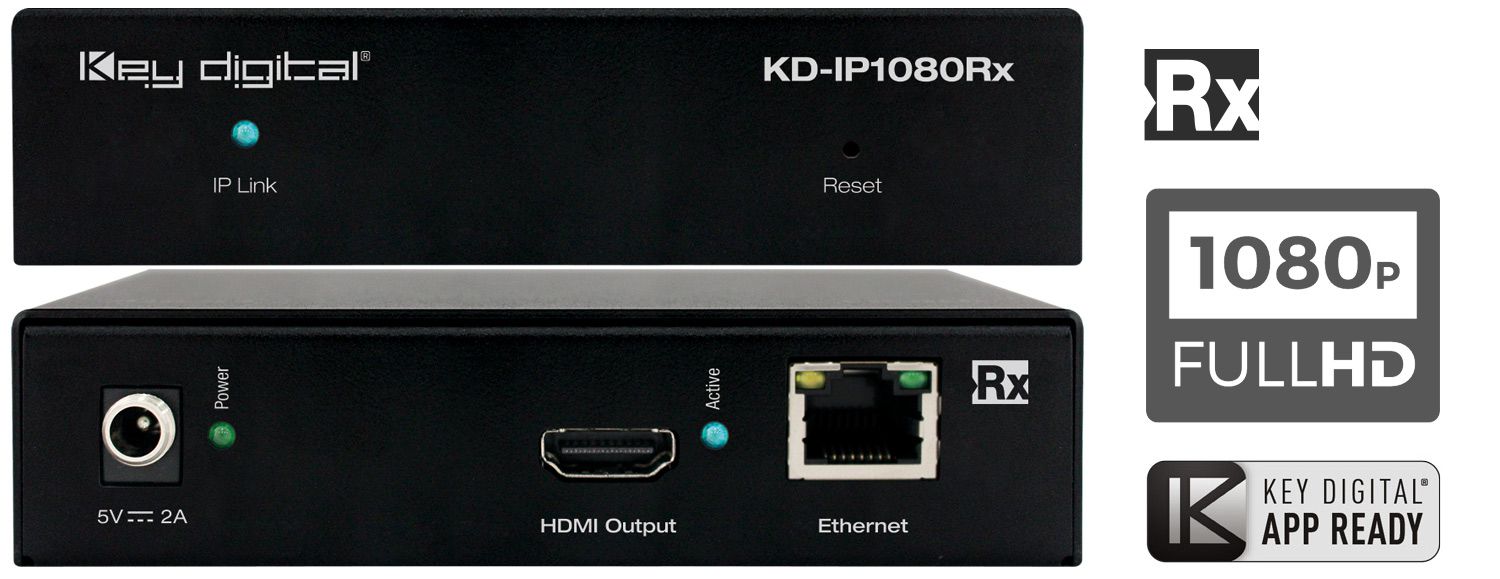 Key Digital HDMI over IP front and rear view