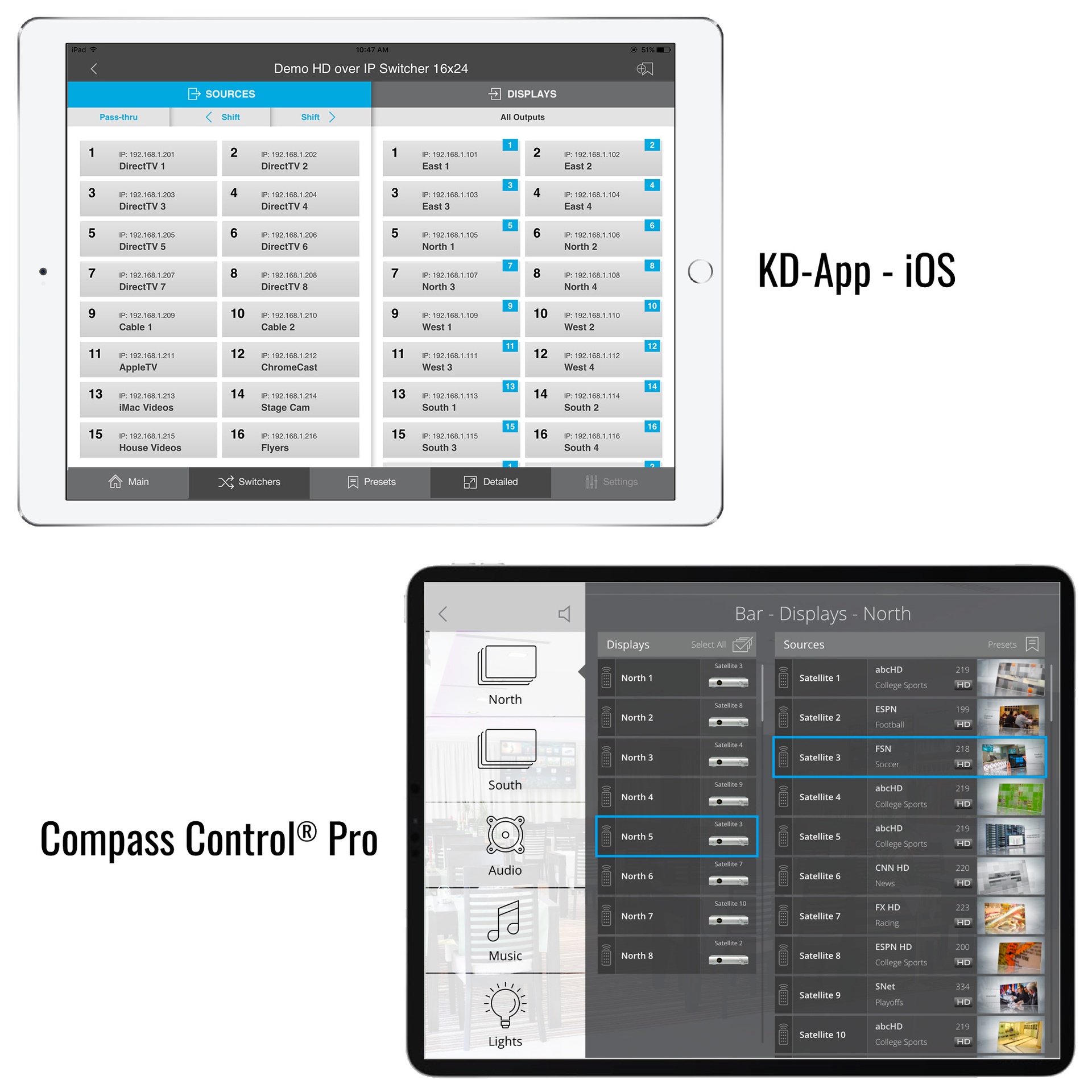 KD-IP922DEC Control Options