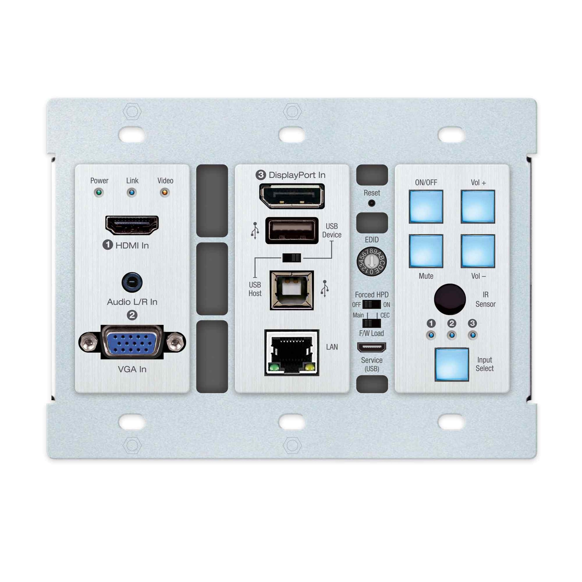 hdbaset transmitter front chassis