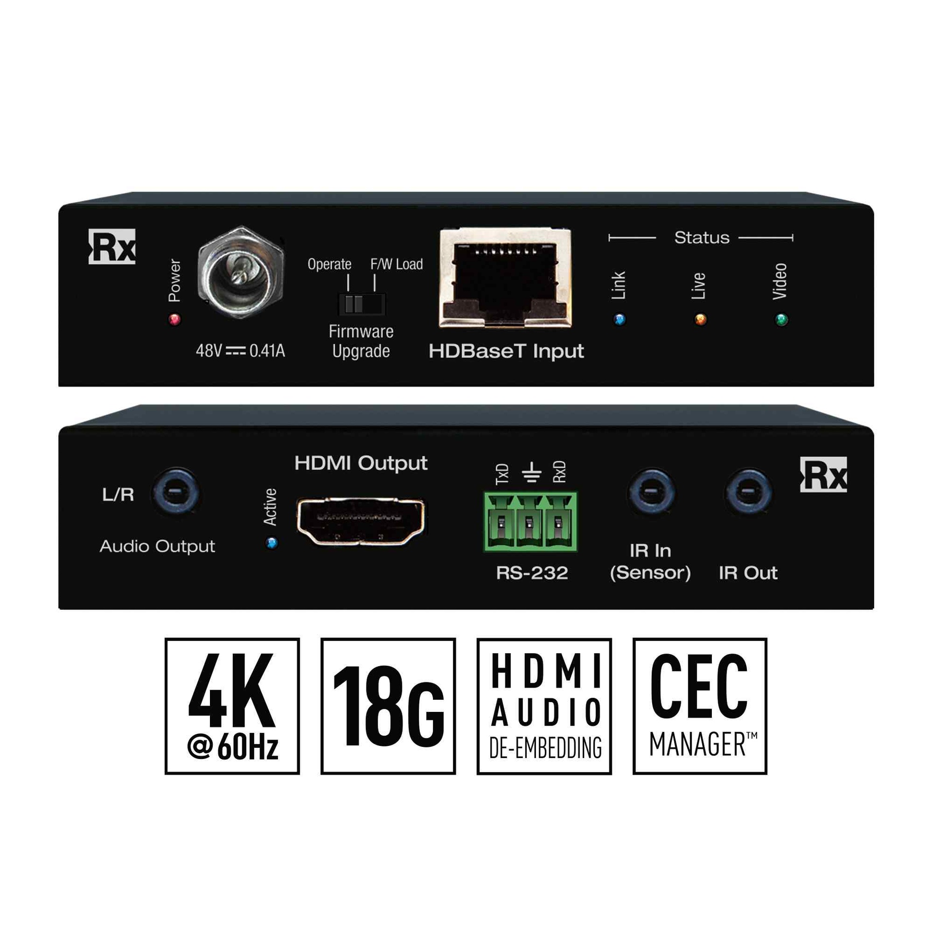 KD hdbaset front and rear