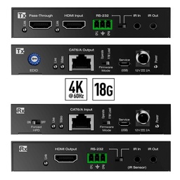 KD hdmi extender set front and rear