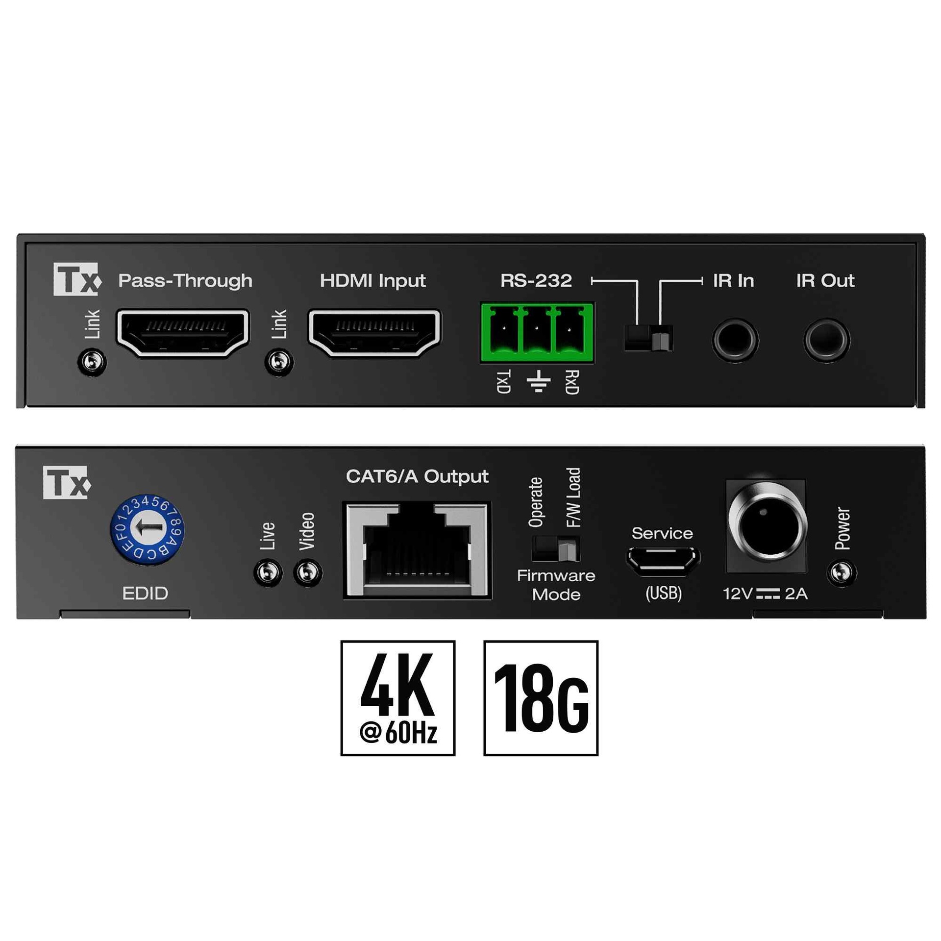 HDMI extender 4k Tx front and rear