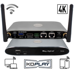 Key Digital wireless presentation gateway front and rear view