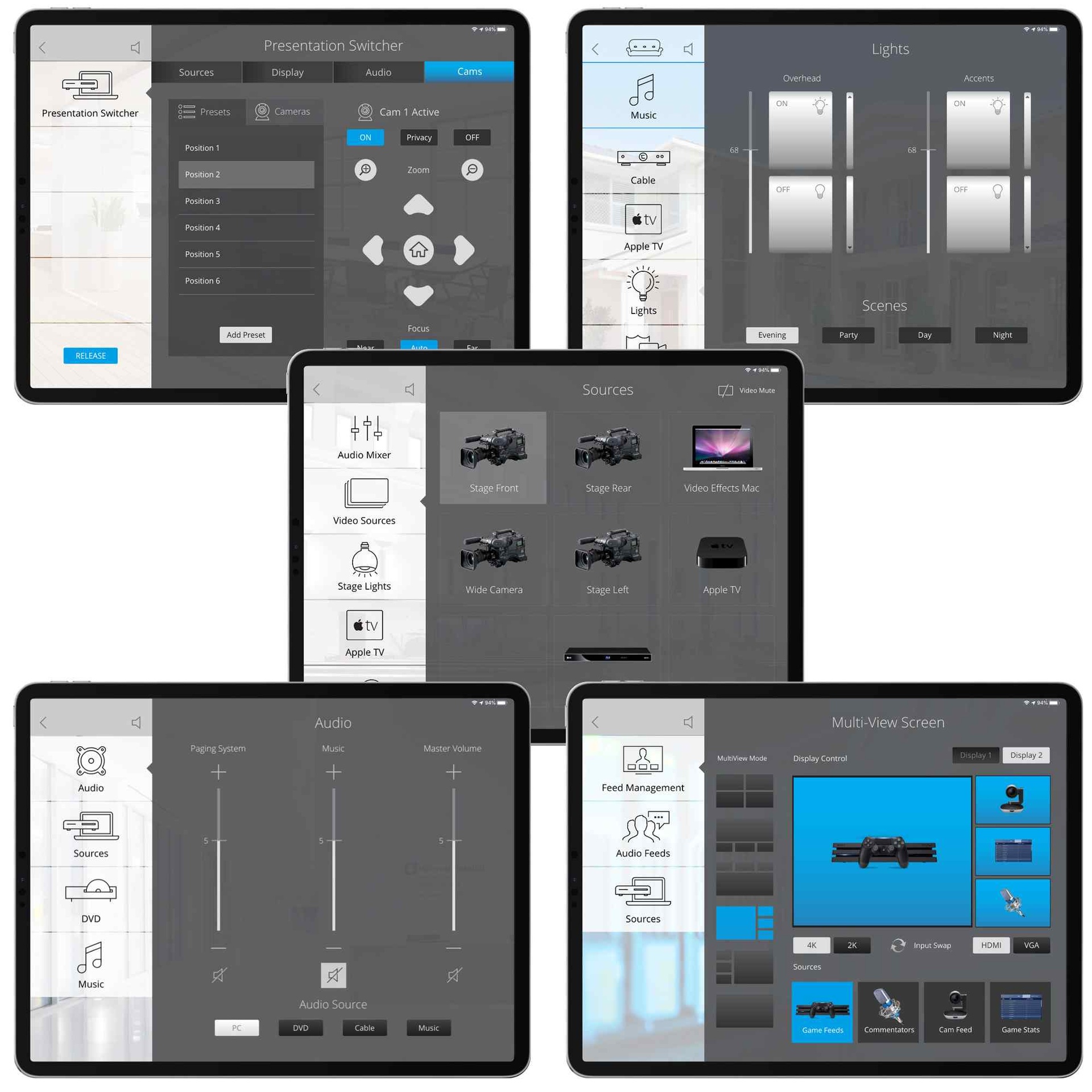 Key Digital CompassControlPro iOS App Tablet UI