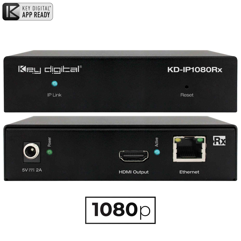 Key Digital HDMI over IP front and rear view