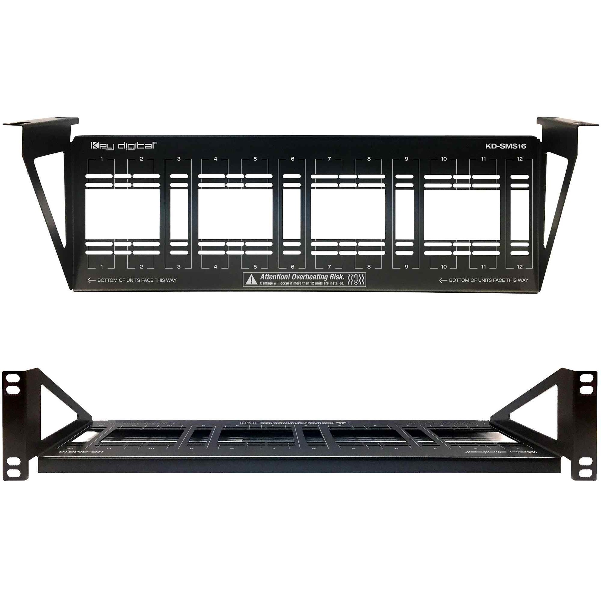 Key digital rack shelf Front and Aerial View