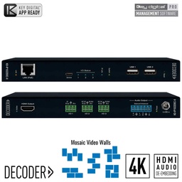 Key Digital av over ip encoder front and rear view