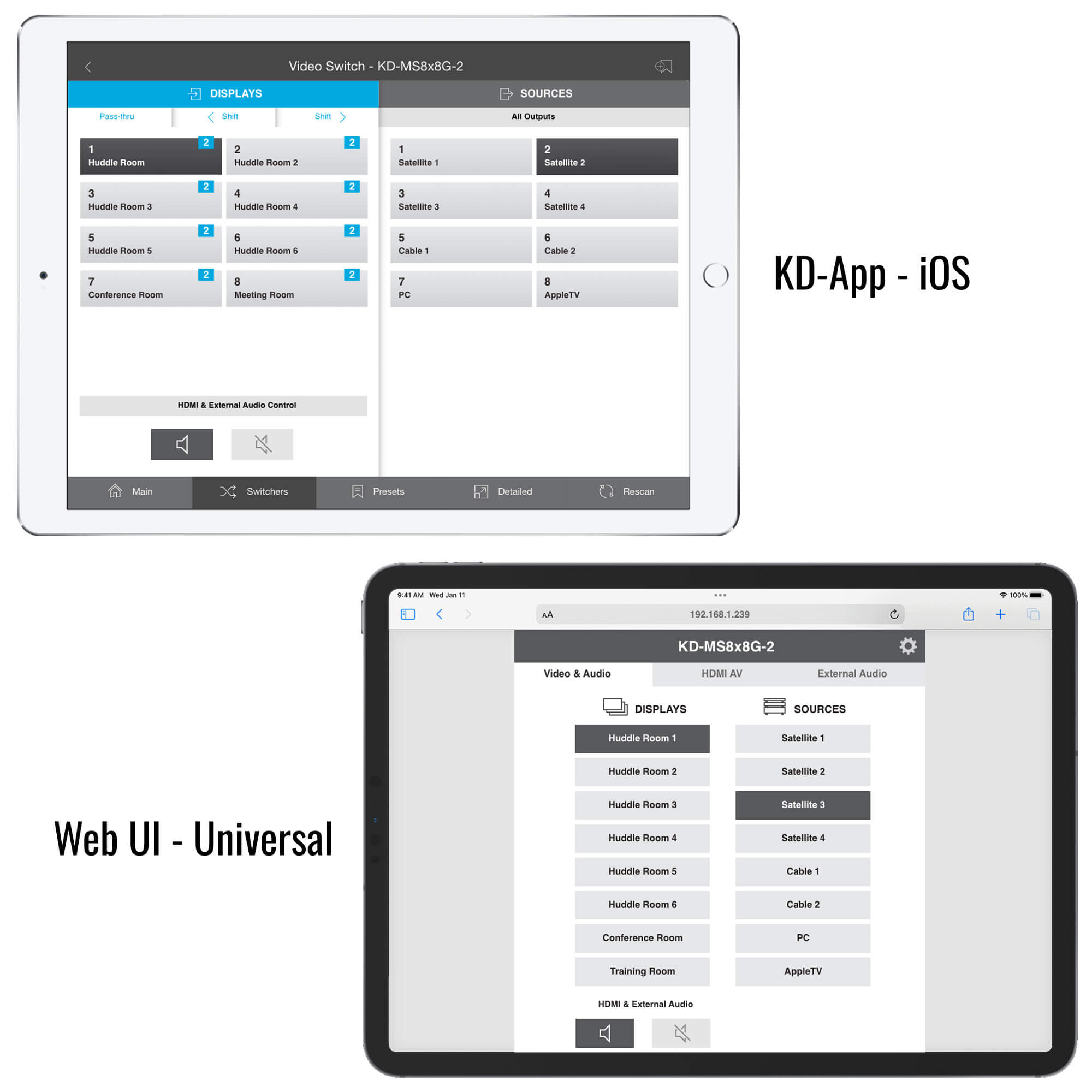 Thumbnail of KD-MS8x8G-2 Web UI and KD-App Interface